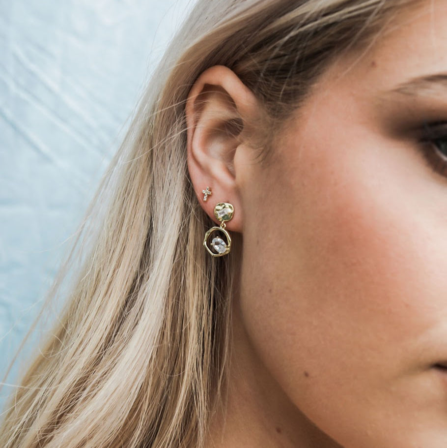 Earrings | Rough Diamond Drop