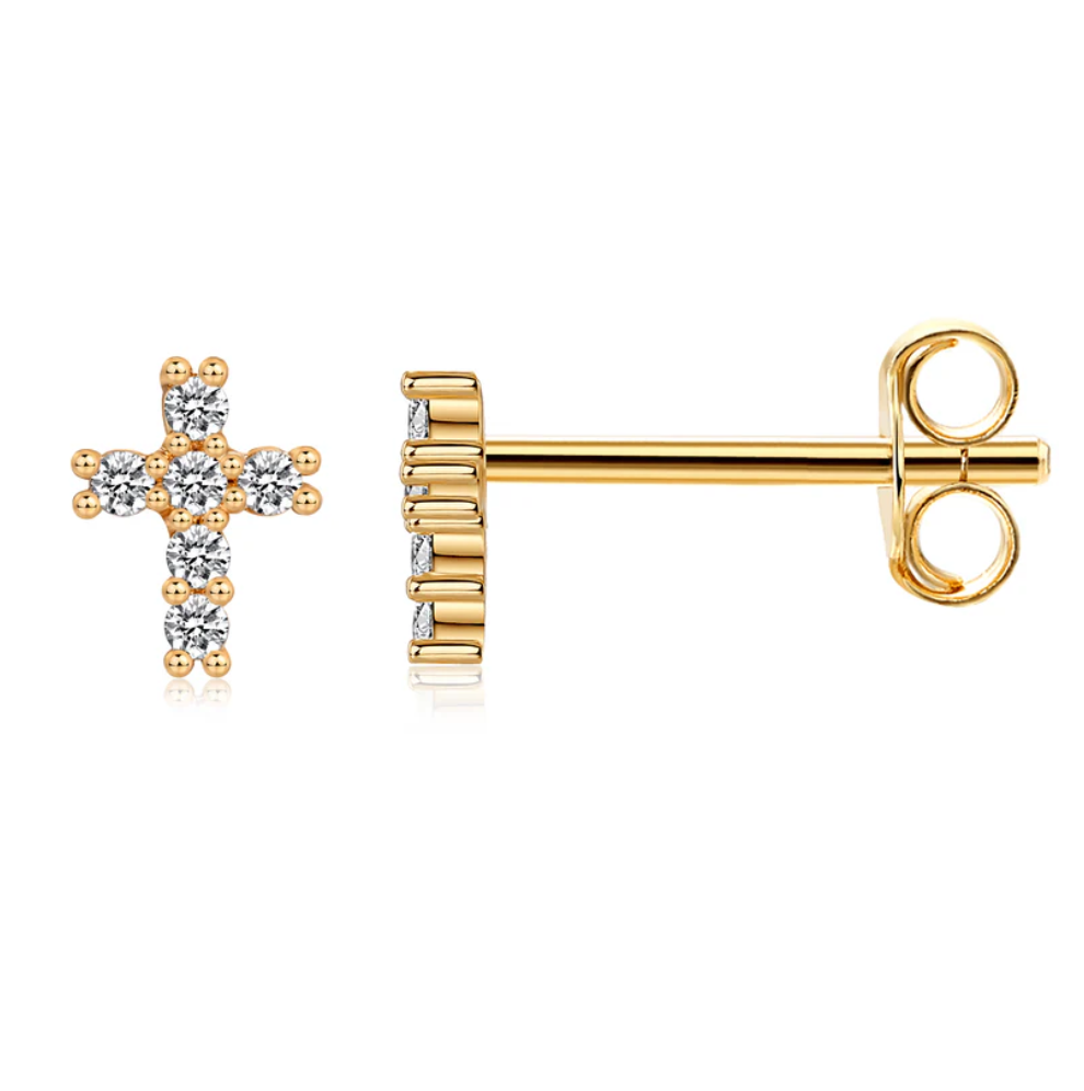 Earrings | Tiny Cross Stud