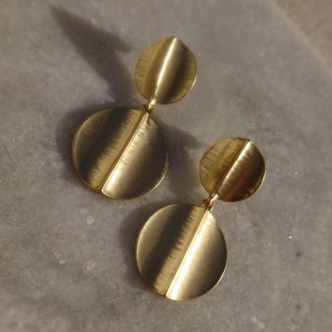 Earrings | Textured Disc