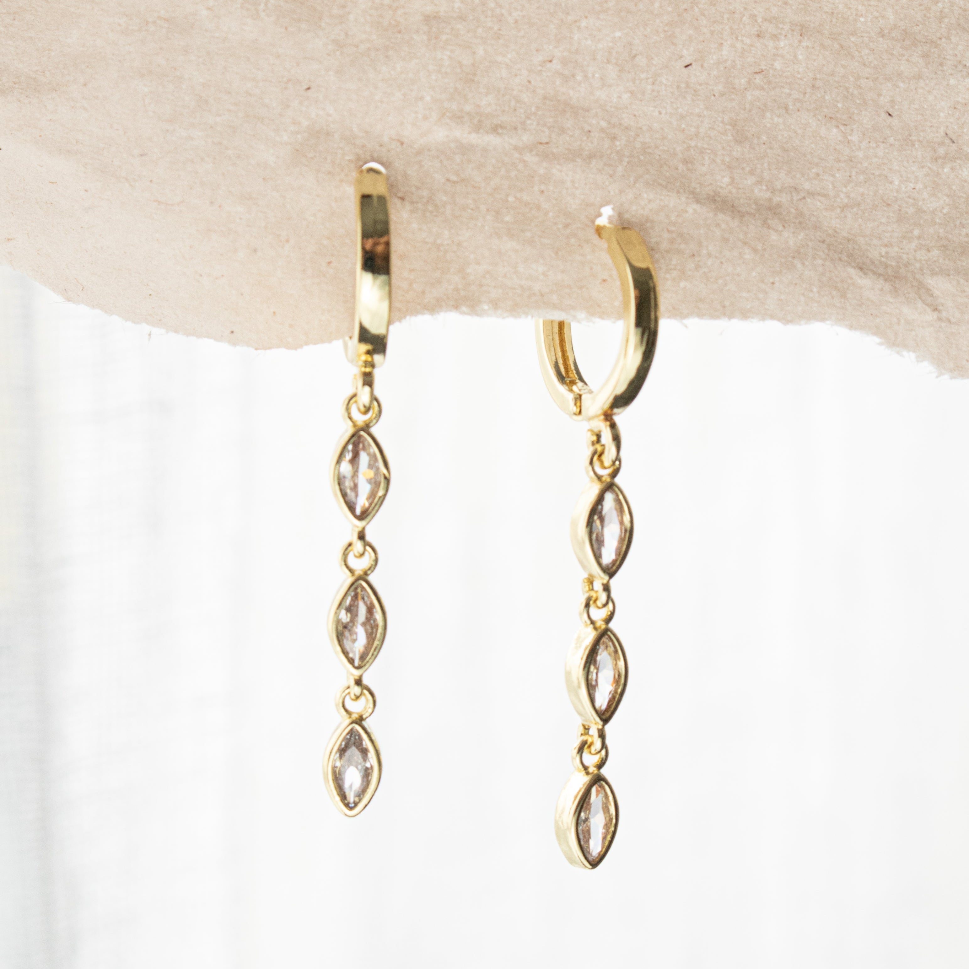 Earrings | Marquise Triple Drop