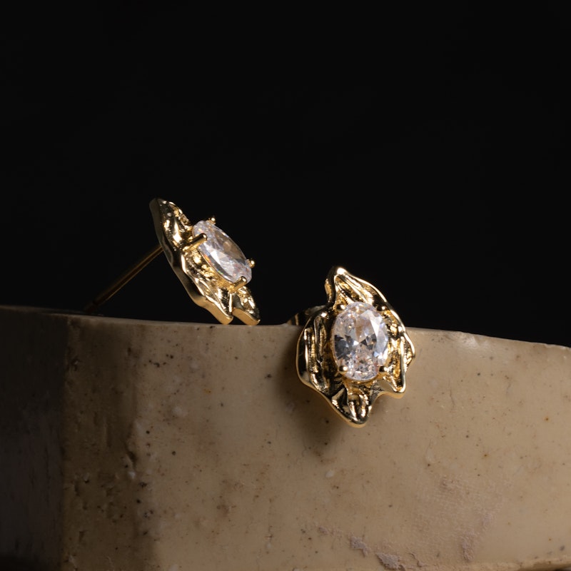 Earrings | Rough Diamond Stud